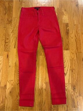 Flying Monkey Skinny Jeans in Vibrant Red Size 26